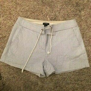Jcrew Seersucker Shorts/ Rope Accent/ Size 2